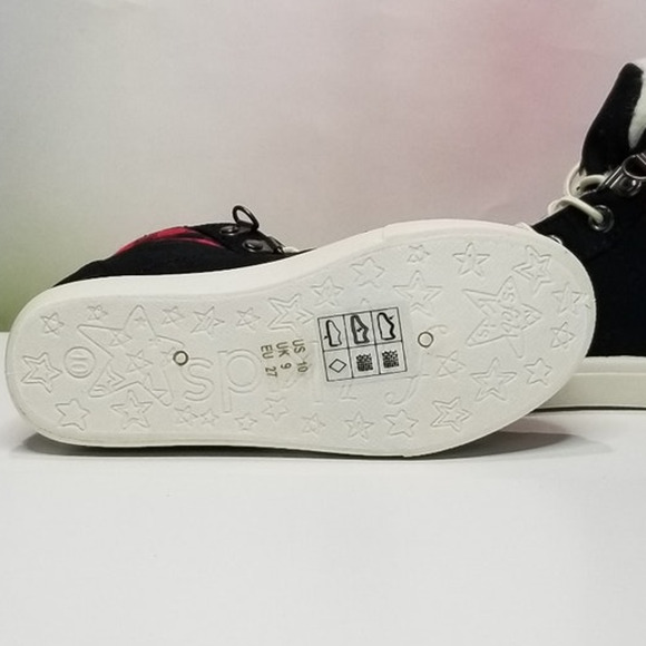 Toddler Sherpa Lined Plaid Hi Top Sneakers Size 10 NWT - Picture 7 of 8